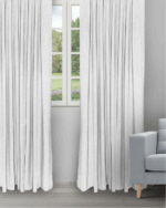 Sand Texture - Snow White Ripple Fold Drapes