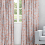 Florist - Coral Ripple Fold Drapes