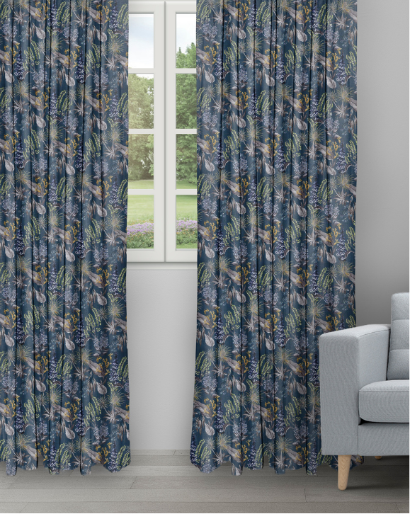 Serena Drapes - Teal Blue (1) Serene Drapes - Teal Blue Ripple Fold Drapes - Image 1