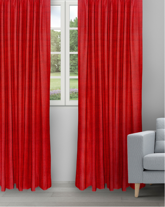Somera - Red Apple Somera - Red Apple Ripple Fold Drapes - Image 1