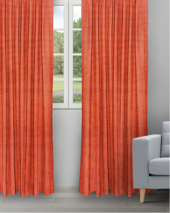 Somera - Tangerine Somera - Tangerine Ripple Fold Drapes - Image 1