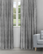 Textured Ambro - Ash Gray Ripple Fold Drapes