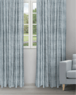 Textured Ambro - Blue Bell Ripple Fold Drapes