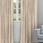 Textured Ambro - Oyster Ripple Fold Drapes