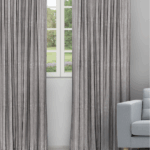 Textured Ambro - Taupe Ripple Fold Drapes