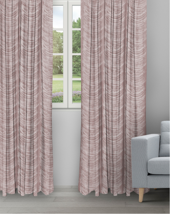 The Shining Wave - Rosewine The Shining Wave - Rosewine Ripple Fold Drapes - Image 1