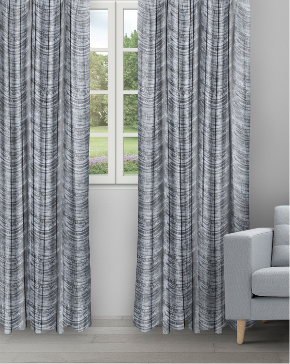 The Shining Wave - Zinc The Shining Wave - Zinc Ripple Fold Drapes - Image 1