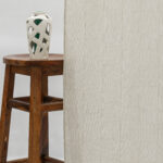 Buffalo Striped Semi Sheer Ripple Fold Curtains - Sand