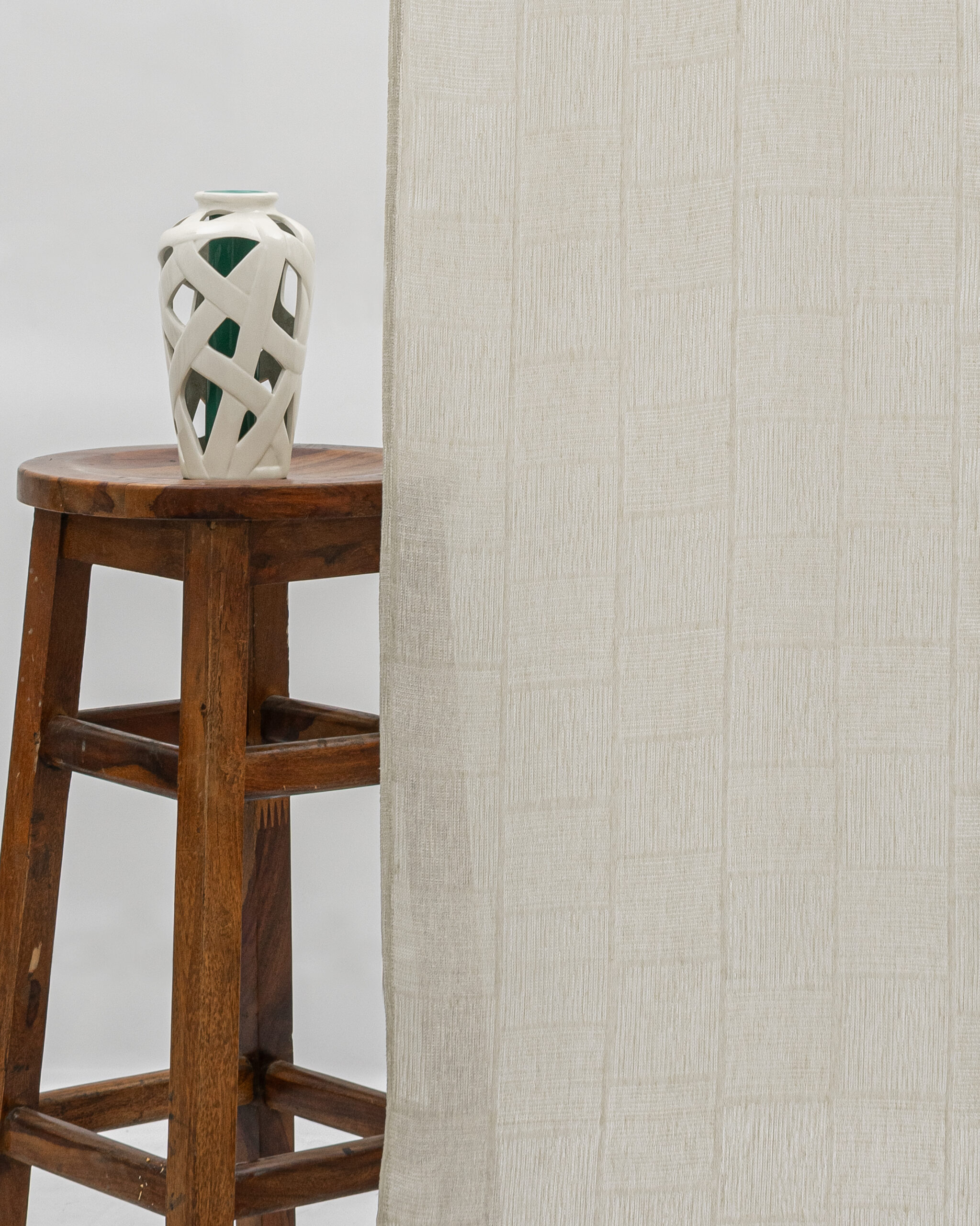 Buffalo Striped Semi Sheer - Sand - Curtain Buffalo Striped Semi Sheer Curtains - Sand - Image 1