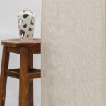 Buffalo Striped Sheer Ripple Fold Curtains - Beige