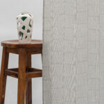 Buffalo Striped Sheer Ripple Fold Curtains- Gray