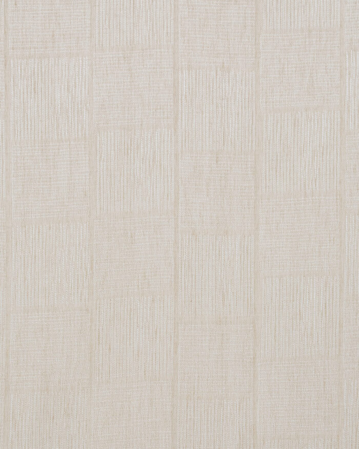 Buffalo Striped Semi Sheer Roman Shades - Oatmeal - Image 2