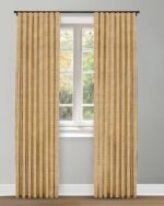 Classic Houndstooth - Mustard Ripple Fold Drapes