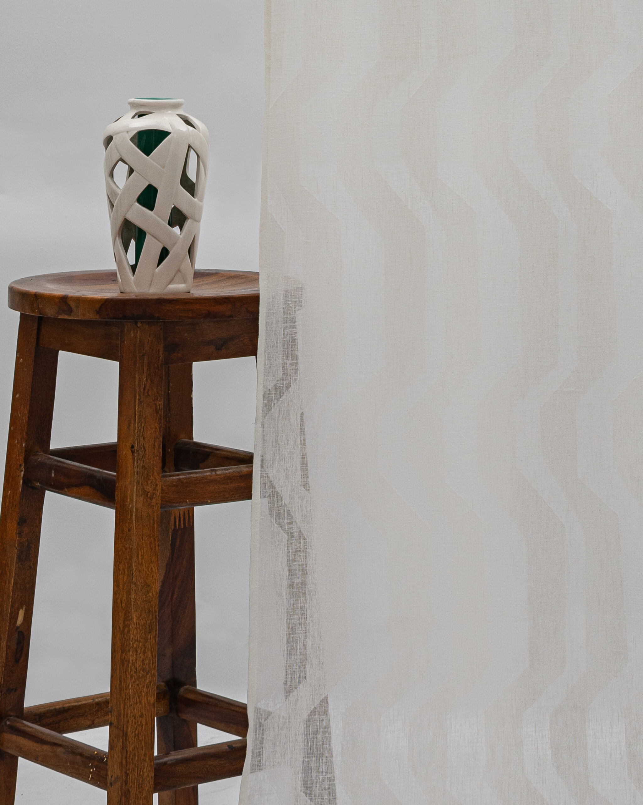 Cosmo Striped Semi Sheer - Dove - Curtain Cosmo Striped Semi Sheer Curtains - Dove - Image 1