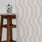 Cosmo Striped Semi Sheer Curtains - Sand