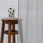 Mercer Striped Sheer Ripple Fold Curtains- Gray