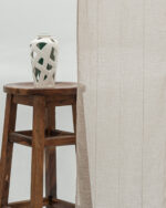 Mercer Striped Sheer Ripple Fold Curtains- Taupe