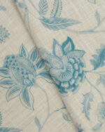 Blooming Spring - Linen Blue Roman Shades - Image 2