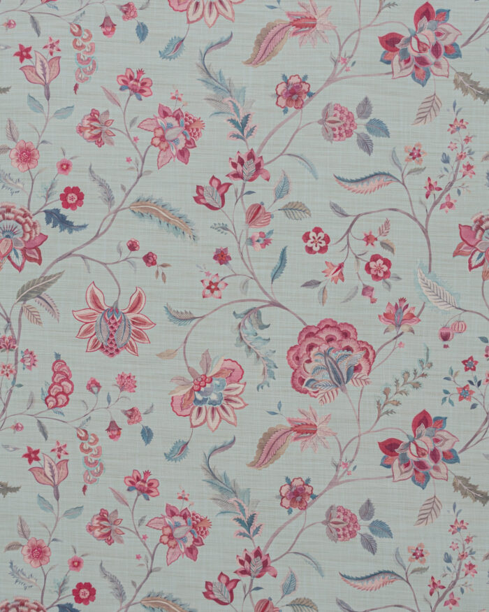 Blooming Spring - Rosy Aqua Roman Shades - Image 3