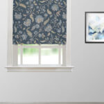 Blooming Spring - Navy Blue Roman Shades