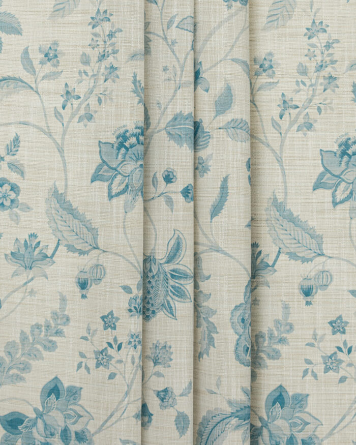 Blooming Spring - Linen Blue Roman Shades - Image 3