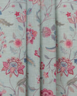 Blooming Spring - Rosy Aqua Roman Shades - Image 2