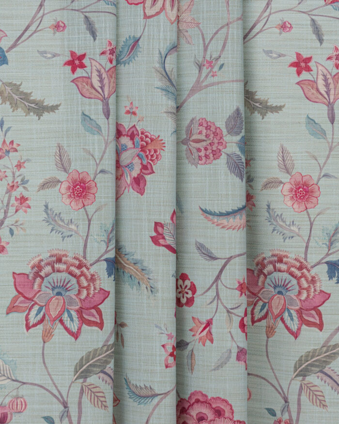 Blooming Spring - Rosy Aqua Roman Shades - Image 2