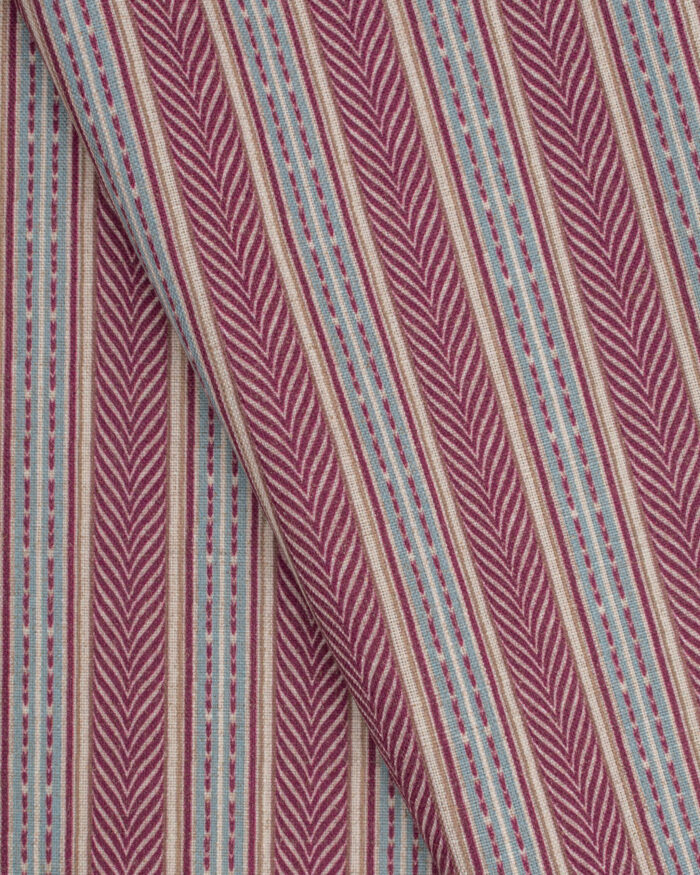 Boardwalk Stripe - Burgundy  Roman Shades - Image 2