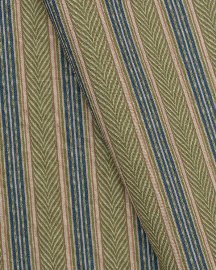Boardwalk Stripe - Emerald Green Roman Shades - Image 2