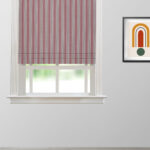 Boardwalk Stripe - Burgundy  Roman Shades