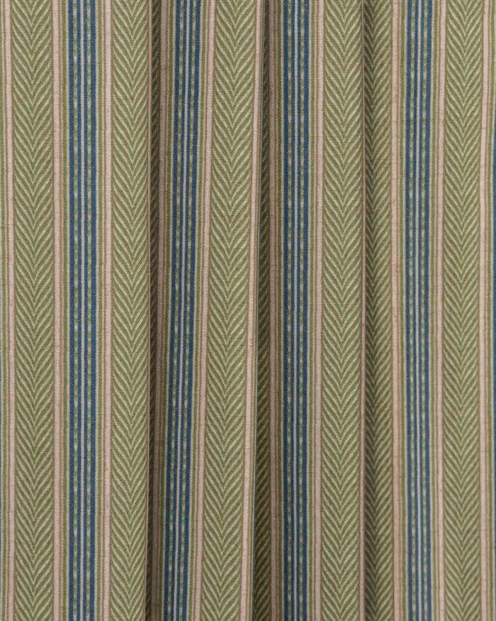Boardwalk Stripe - Emerald Green Roman Shades - Image 3