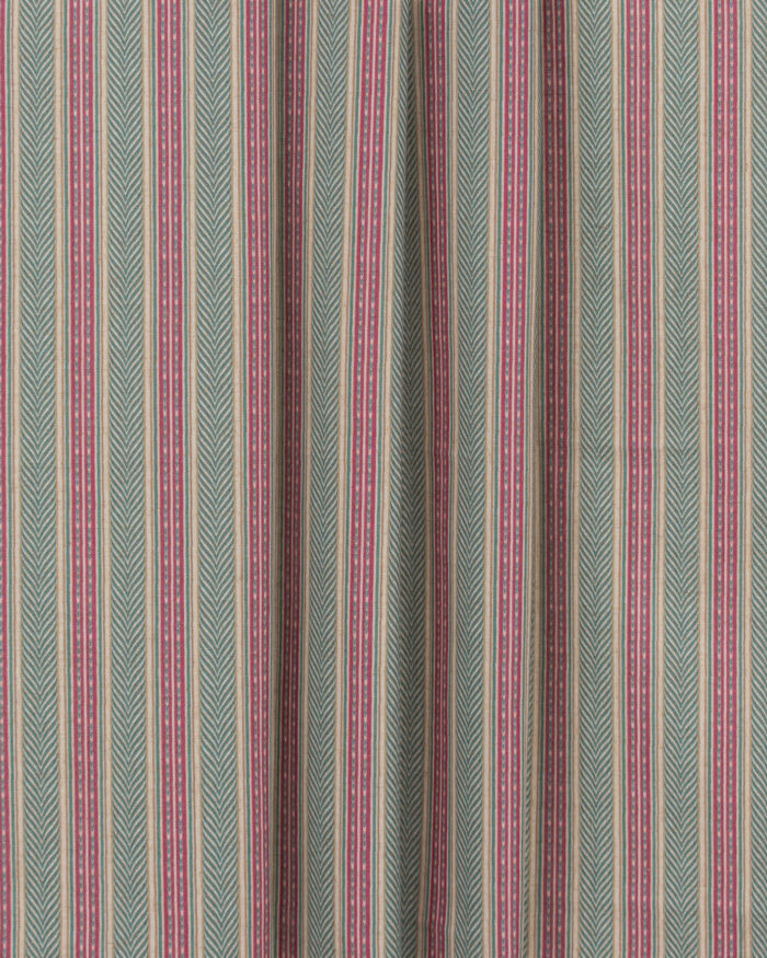Boardwalk Stripe - Rosy Teal Roman Shades - Image 2