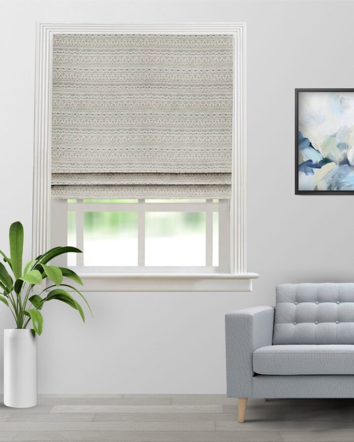 Boho Drapery - Pine Color Roman Shades - Image 3