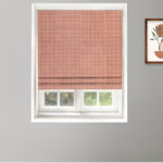 Classic Houndstooth - Tuscan Red Roman Shades
