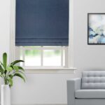Colonial - Heather Blue Color Roman Shades