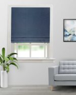 Colonial - Heather Blue Color Roman Shades