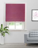 Colonial - Mulberry Red Roman Shades