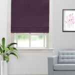 Colonial - Plum Cotton Roman Shades
