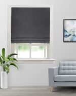 Colonial - Slate Color Roman Shades