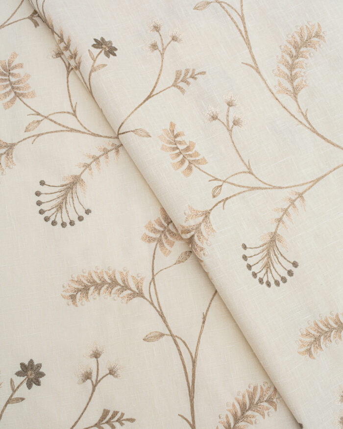 Embroidered Silvy - Walnut Roman Shades - Image 2