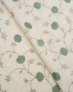 Embroidered  Pecan - Grass Roman Shades - Image 4