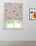 Blooming Spring - Pink Linen Roman Shades