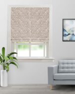 Floral Athena - Greystone Color Roman Shades
