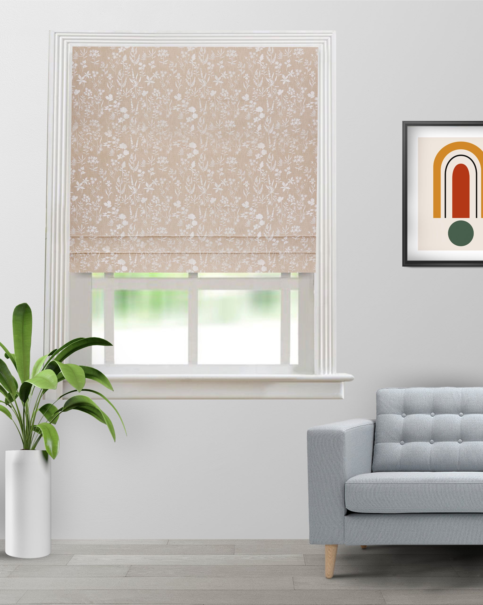 Floral-Athena-Vanilla-Roman-Shade-image-scaled-1.jpg Floral Athena - Vanilla Roman Shades - Image 1