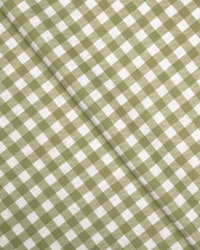 Gingham Check - Green Roman Shades - Image 3