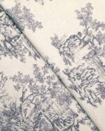 French Toile - Steel Blue Roman Shades - Image 2