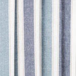 French Stripes - Blue Ripple Fold Drapes