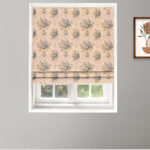 English Garden - Sapphire Fog Roman Shades