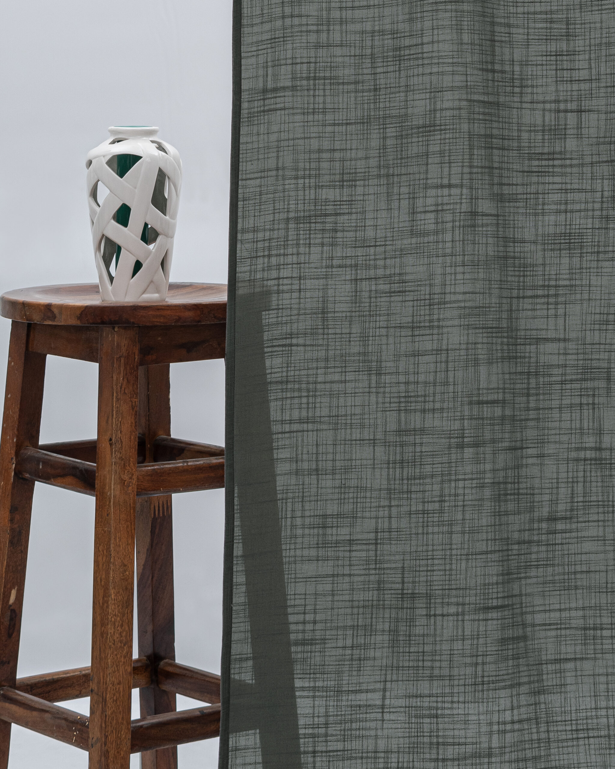 Lush Linen Sheer - Black (Curtain) Lush Linen Sheer Curtains- Black - Image 1