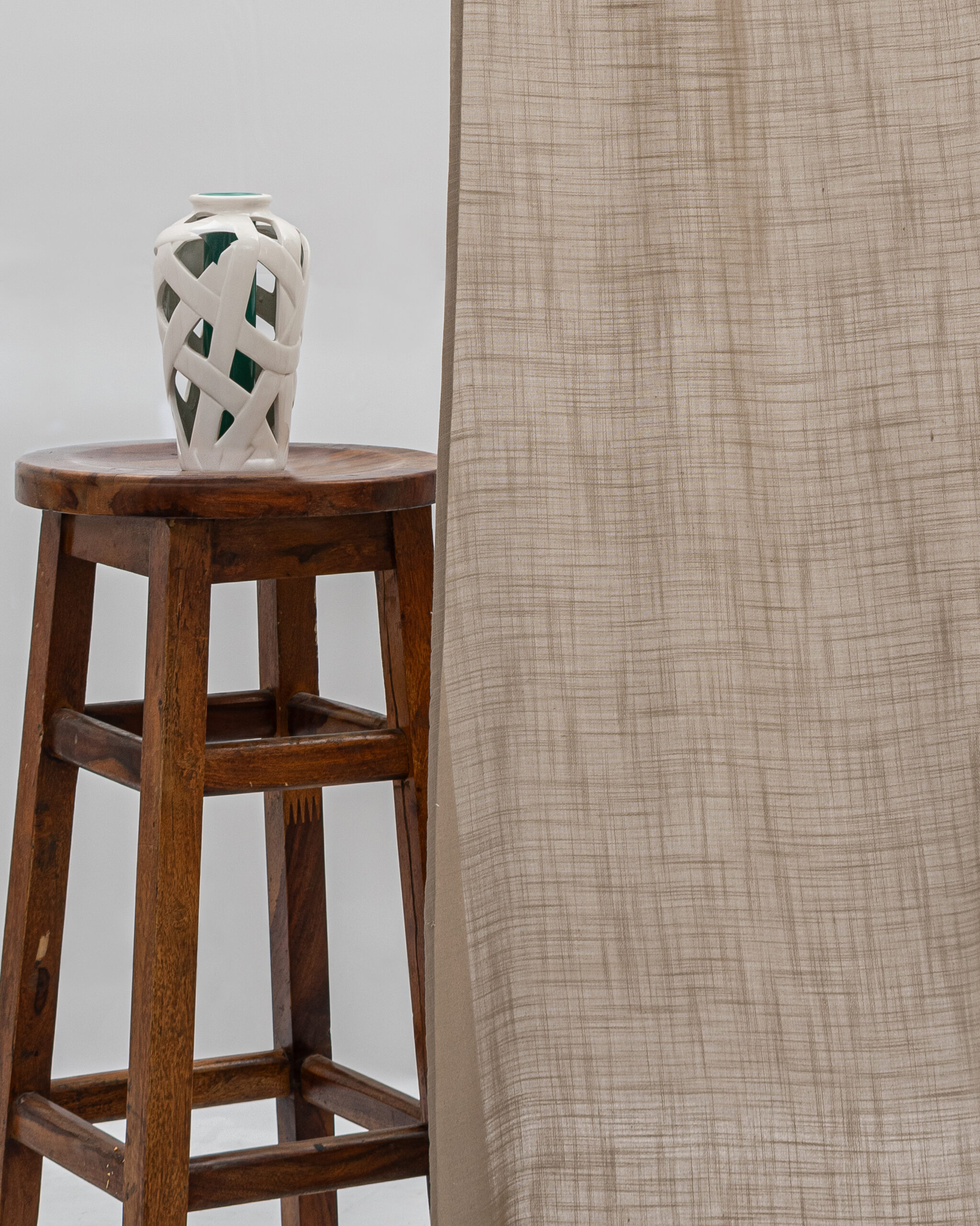 Lush Linen Sheer - Brown - Curtain Lush Linen Sheer Curtains- Brown - Image 1